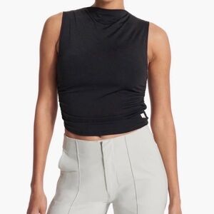 Vuori Black High Neck Tank